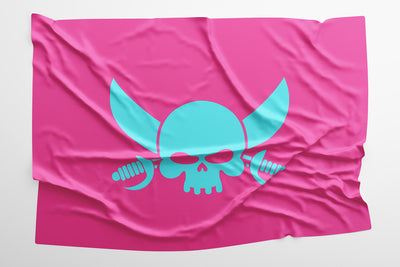Custom Neon Pirate Flag